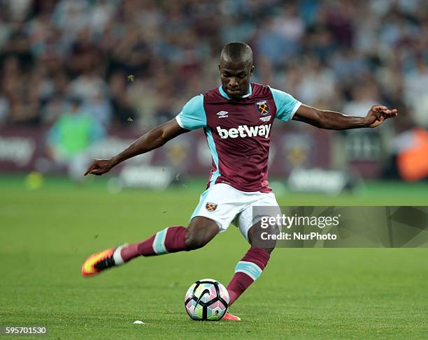 West Ham United's Enner Valencia during Europa League play-off match between West Ham v FC Astra Giurgiu, in London, on August 25, 2016.