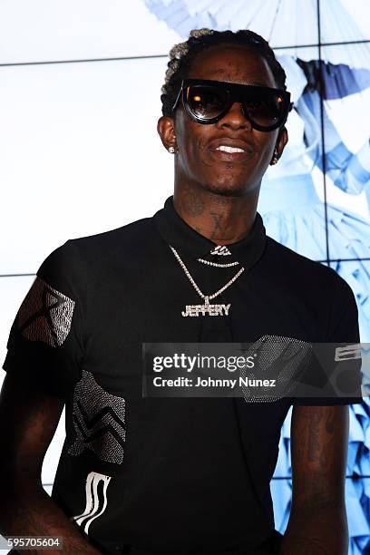 Young Thug attends the Young Thug "No, My Name Is Jeffery" Listening Event Hosted By Lyor Cohen at YouTube Space on August 25, 2016 in New York City.