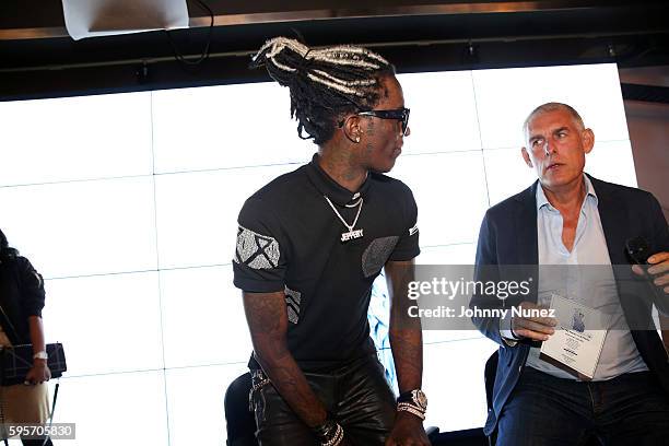 Young Thug attends the Young Thug "No, My Name Is Jeffery" Listening Event Hosted By Lyor Cohen at YouTube Space on August 25, 2016 in New York City.