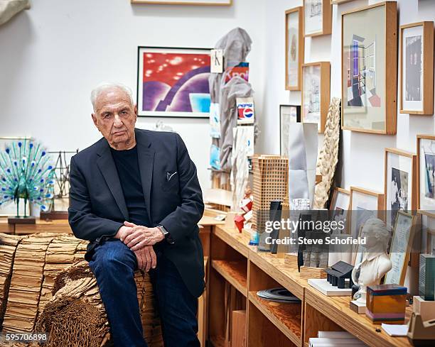 Architect Frank Gehry is photographed for Esquire magazine on June 12, 2015 in Los Angeles, California.