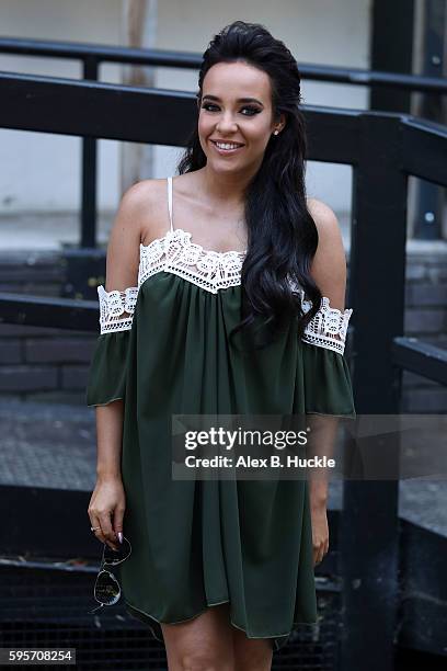 Stephanie Davis seen leaving the ITV Studios after appearing on 'Loose Women' on August 26, 2016 in London, England.