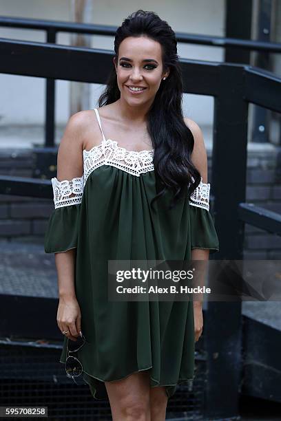 Stephanie Davis seen leaving the ITV Studios after appearing on 'Loose Women' on August 26, 2016 in London, England.