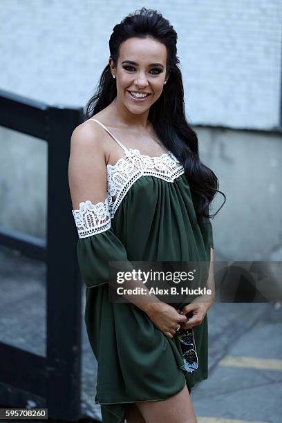 Stephanie Davis seen leaving the ITV Studios after appearing on 'Loose Women' on August 26, 2016 in London, England.