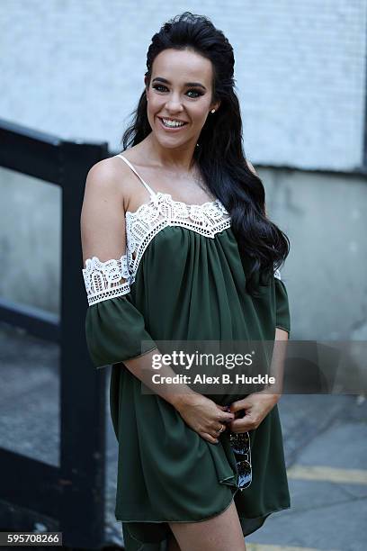 Stephanie Davis seen leaving the ITV Studios after appearing on 'Loose Women' on August 26, 2016 in London, England.