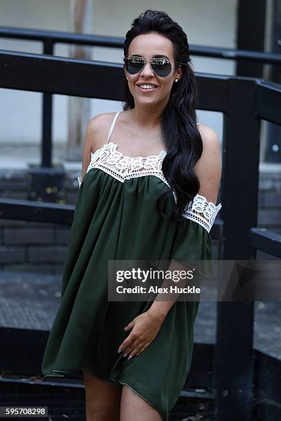 Stephanie Davis seen leaving the ITV Studios after hosting 'Loose Women' on August 26, 2016 in London, England.