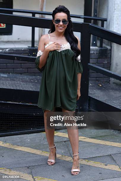 Stephanie Davis seen leaving the ITV Studios after hosting 'Loose Women' on August 26, 2016 in London, England.