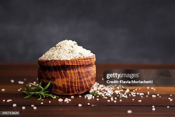 rosemary bath salt - bath salt stock-fotos und bilder