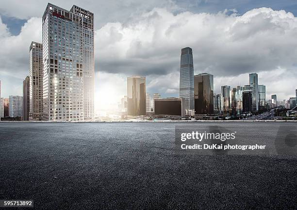 urban road in beijing - asphalt stock-fotos und bilder