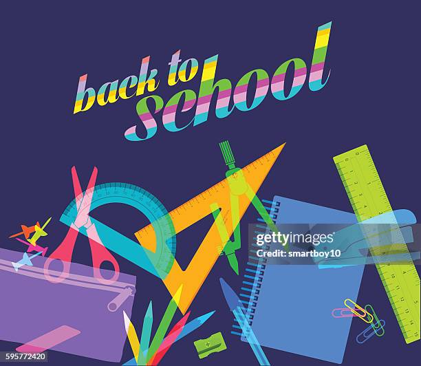 back to school - protractor stock illustrations