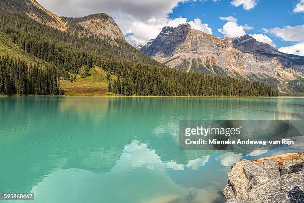 emerald lake, yoho national park, rocky mountains - mieneke andeweg stock pictures, royalty-free photos & images