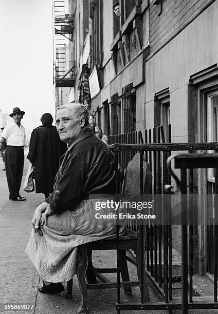 Residents of East Harlem, New York City, circa 1955.