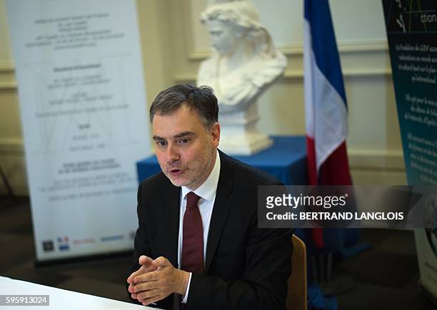 Christophe Habas, Grand Master of France's Grand Orient , the largest Masonic organisation in France, attends a press conference on August 26, 2016...