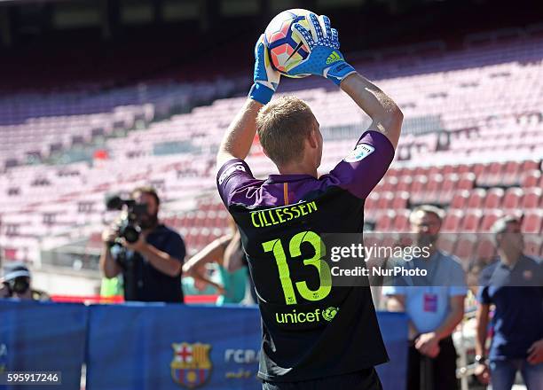 Jasper Cillessen during his presentation as new player of FC Barcelona, on august 26, 2016.