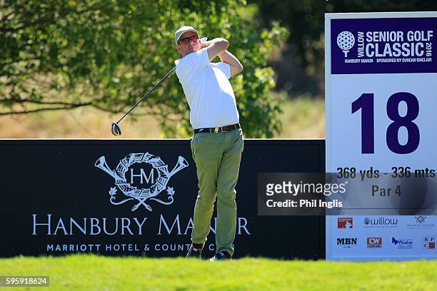 Greg Turner of New Zealand in action during the first round of the Willow Senior Golf Classic played at Hanbury Manor Marriott Hotel and Country Club...