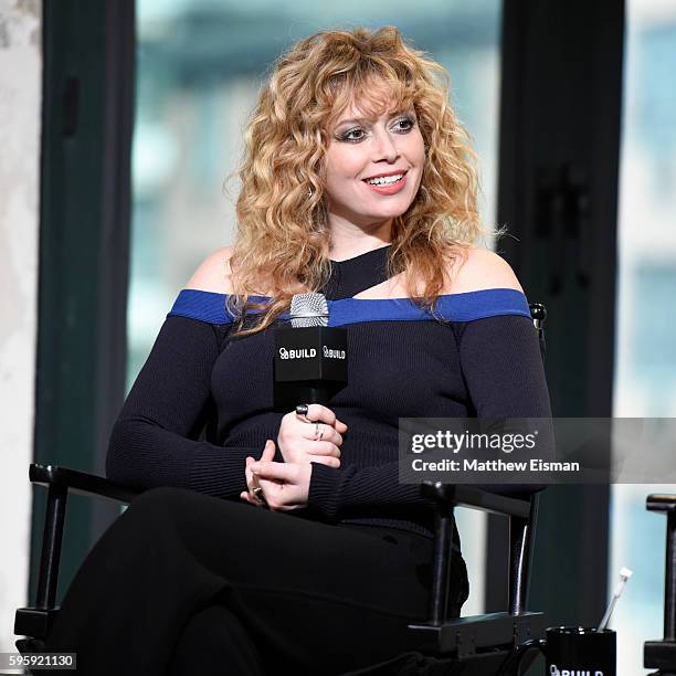 Natasha Lyonne attends AOL Build Presents Clea DuVall, Vincent Piazza and Natasha Lyonne discussing their film "The Intervention" at AOL HQ on August...