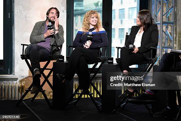 Vincent Piazza, Natasha Lyonne and Clea DuVall attend AOL Build Presents Clea DuVall, Vincent Piazza and Natasha Lyonne discussing their film "The...