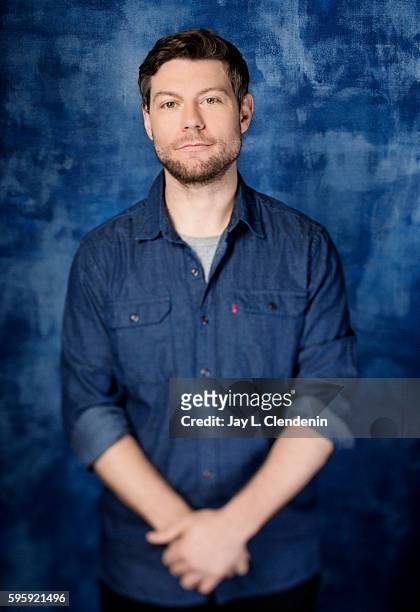 Actor Patrick Fugit of the television series ' Outcast' is photographed for Los Angeles Times at San Diego Comic Con on July 22, 2016 in San Diego,...