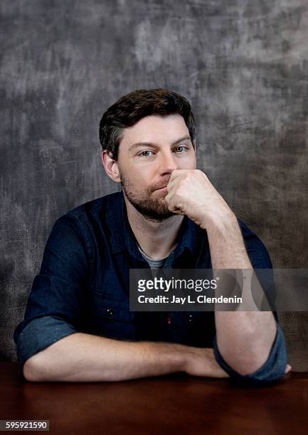 Actor Patrick Fugit of the television series ' Outcast' is photographed for Los Angeles Times at San Diego Comic Con on July 22, 2016 in San Diego,...