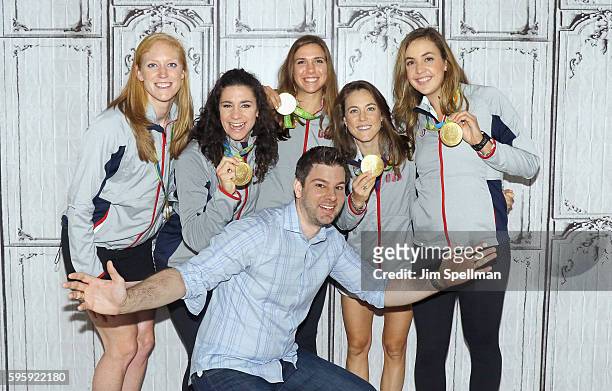 Olympic gold medalists Emily Regan, Amanda Polk , Amanda Elmore, Katelin Snyder and Kerry Simmonds from the gold medal winning Women's Eight Olympic...