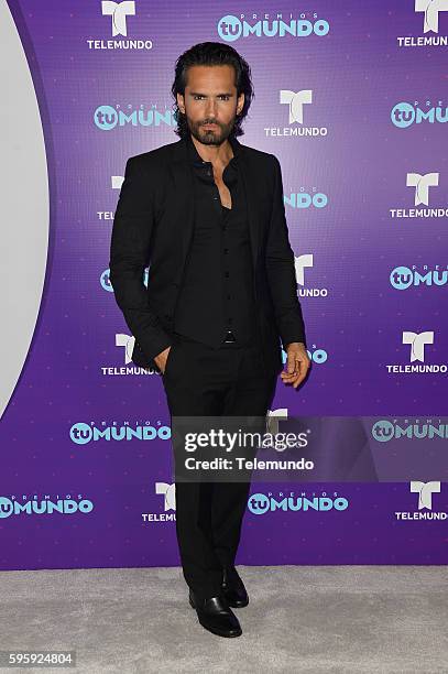 Press Room" -- Pictured: Fabian Rios backstage at the 2016 Premios Tu Mundo at the American Airlines Arena in Miami, Florida on August 25, 2016 --