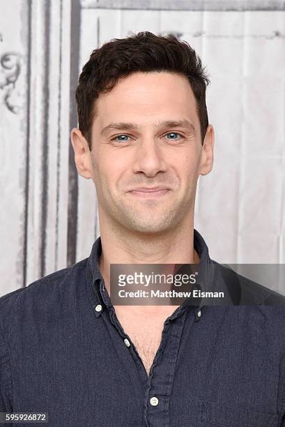 Actor Justin Bartha attends AOL Build presents Elizabeth Wood, Morgan Saylor, Justin Bartha and Brian Marc discussing "White Girl" at AOL HQ on...