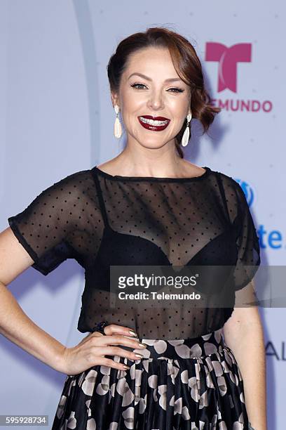Blue Carpet" -- Pictured: Erika de la Rosa arrives at the 2016 Premios Tu Mundo at the American Airlines Arena in Miami, Florida on August 25, 2016 --