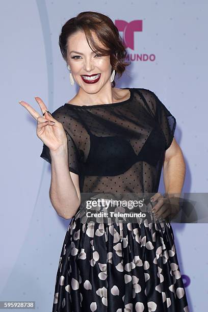 Blue Carpet" -- Pictured: Erika de la Rosa arrives at the 2016 Premios Tu Mundo at the American Airlines Arena in Miami, Florida on August 25, 2016 --