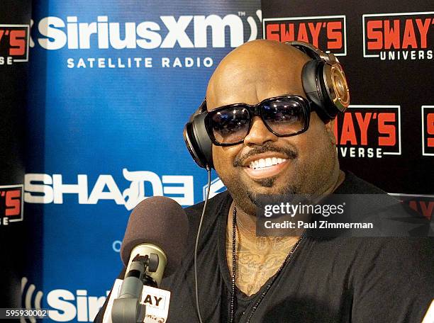 Singer CeeLo Green visits 'Sway in the Morning' with Sway Calloway on Eminem's Shade 45 at the SiriusXM Studios on August 26, 2016 in New York City.