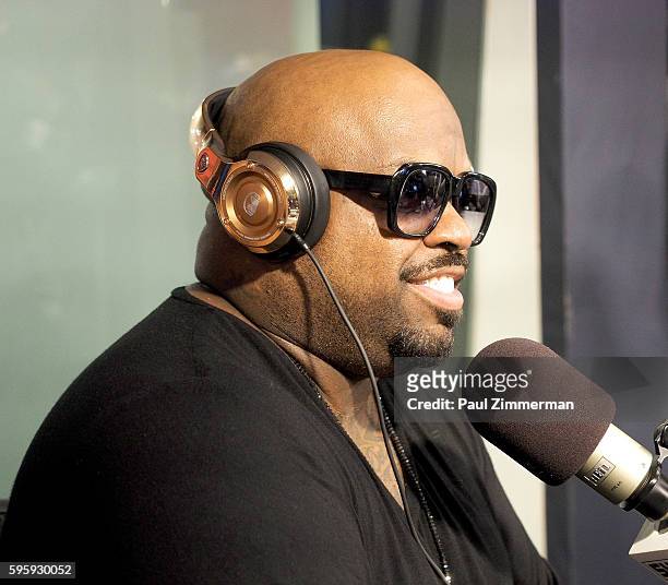 Singer CeeLo Green visits 'Sway in the Morning' with Sway Calloway on Eminem's Shade 45 at the SiriusXM Studios on August 26, 2016 in New York City.