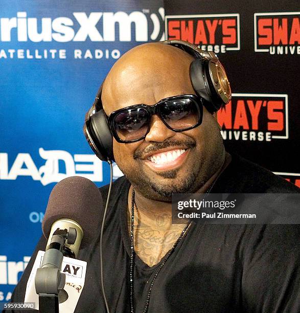 Singer CeeLo Green visits 'Sway in the Morning' with Sway Calloway on Eminem's Shade 45 at the SiriusXM Studios on August 26, 2016 in New York City.