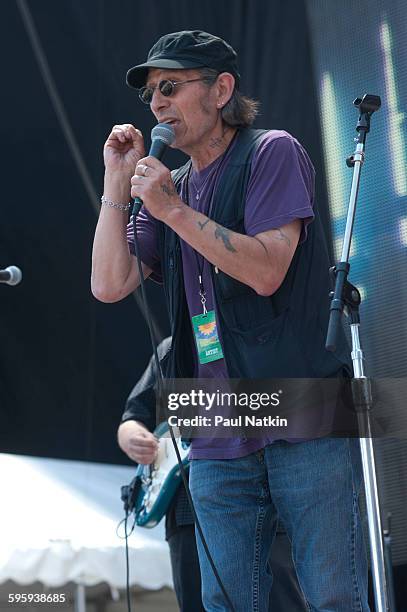 American poet, musician, and activist John Trudell onstage during the Farm Aid 2011 benefit concert at Livestrong Sporting Park, Kansas City, Kansas,...