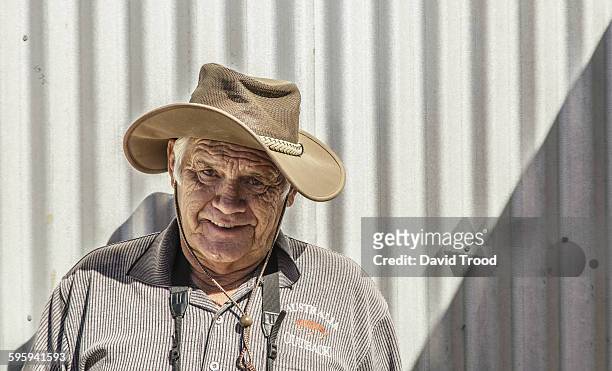 portrait of elderly australian man - outback queensland stock pictures, royalty-free photos & images