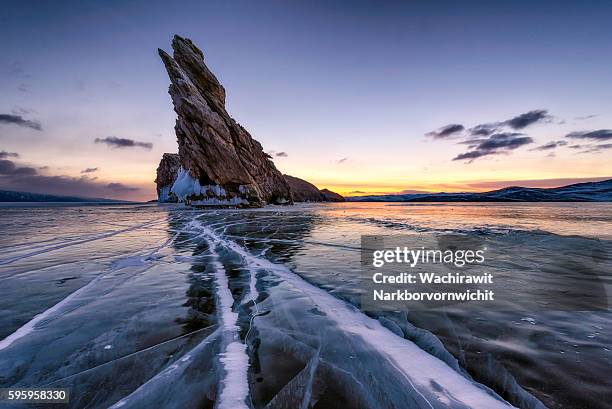 ogoy island, baikal lake, russia - lake baikal stock pictures, royalty-free photos & images