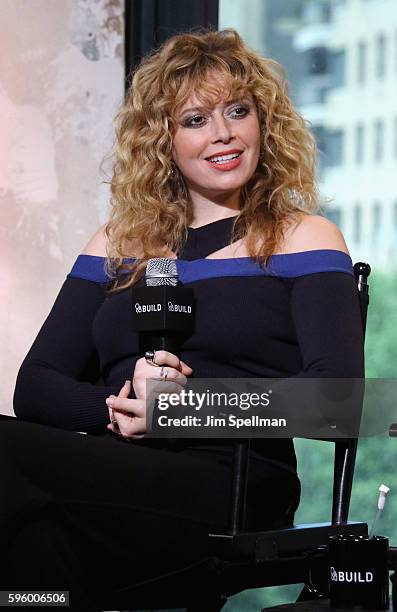 Actress Natasha Lyonne attends the AOL Build Presents Clea DuVall, Vincent Piazza & Natasha Lyonne discussing their film "The Intervention" at AOL HQ...
