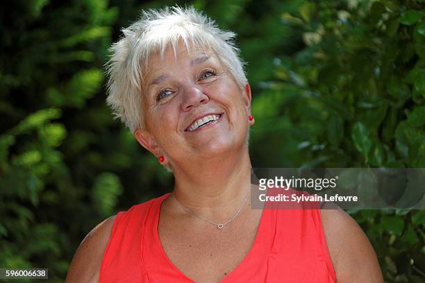 Mimie Mathy attends 9th Angouleme French-Speaking Film Festival on August 26, 2016 in Angouleme, France.