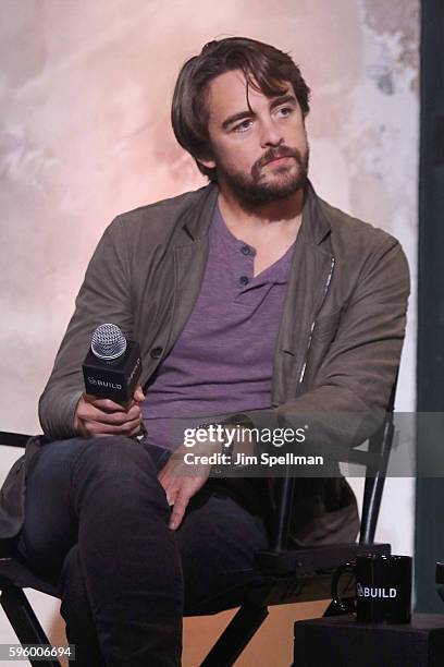 Actor Vincent Piazza attends the AOL Build Presents Clea DuVall, Vincent Piazza & Natasha Lyonne discussing their film "The Intervention" at AOL HQ...