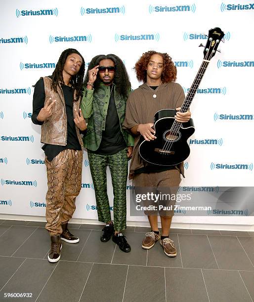 And Medulla of band Swagu Style House visit the SiriusXM Studios on August 26, 2016 in New York City.