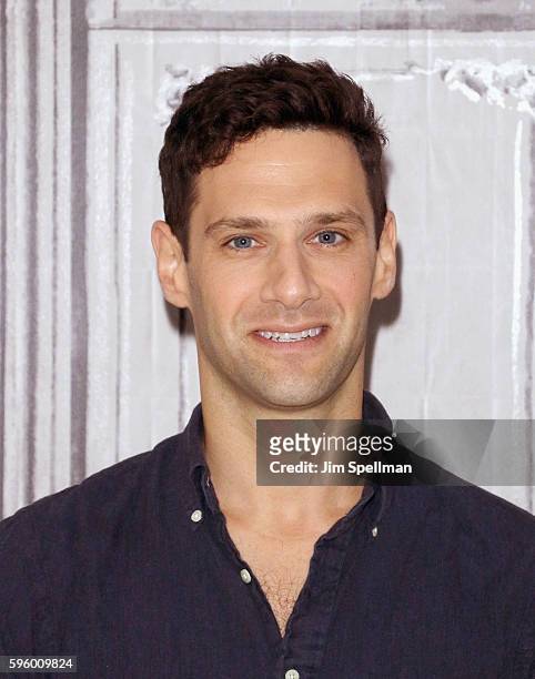 Actor Justin Bartha attends the AOL Build Presents Elizabeth Wood, Morgan Saylor, Justin Bartha and Brian Marc discussion of "White Girl" at AOL HQ...