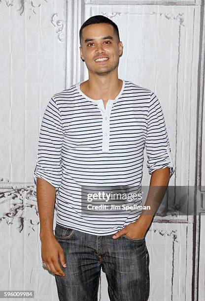 Actor/musician Brian Marc attends the AOL Build Presents Elizabeth Wood, Morgan Saylor, Justin Bartha and Brian Marc discussion of "White Girl" at...