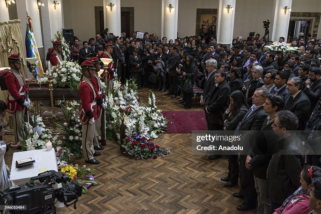 Ceremony for murdered Deputy Interior Minister Rodolfo Illanes in Bolivia