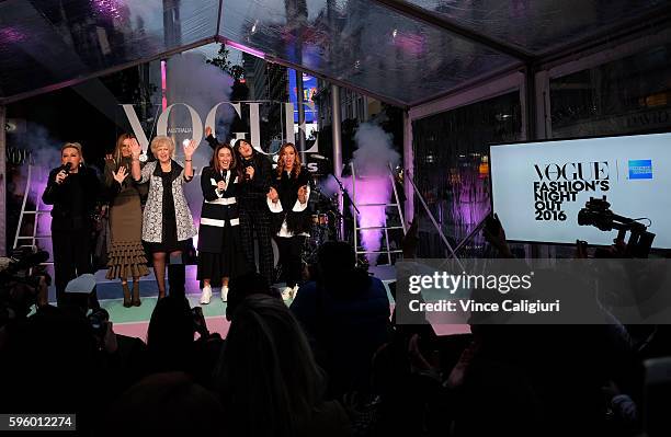 The launch of Vogue American Express Fashion's Night Out on August 26, 2016 in Melbourne, Australia.