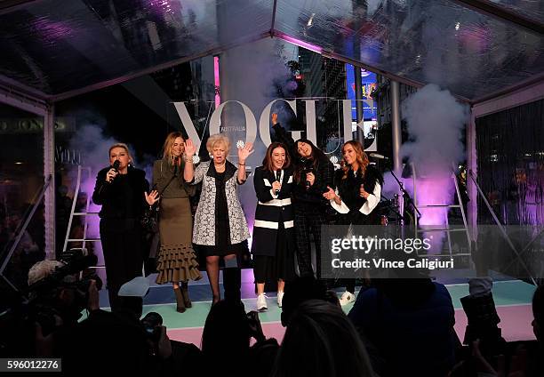 The launch of Vogue American Express Fashion's Night Out on August 26, 2016 in Melbourne, Australia.