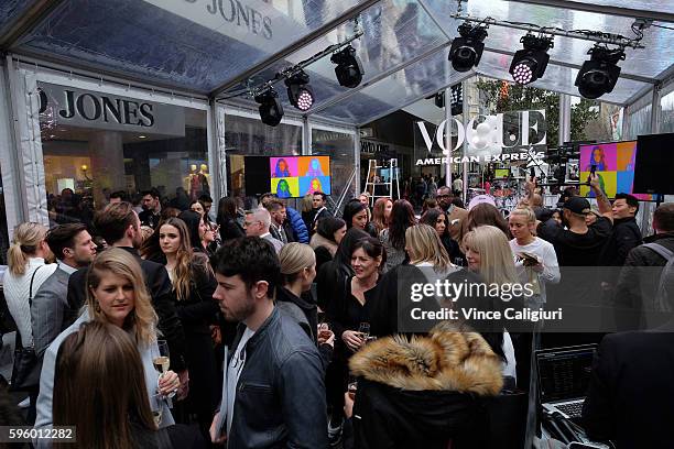 The launch of Vogue American Express Fashion's Night Out on August 26, 2016 in Melbourne, Australia.