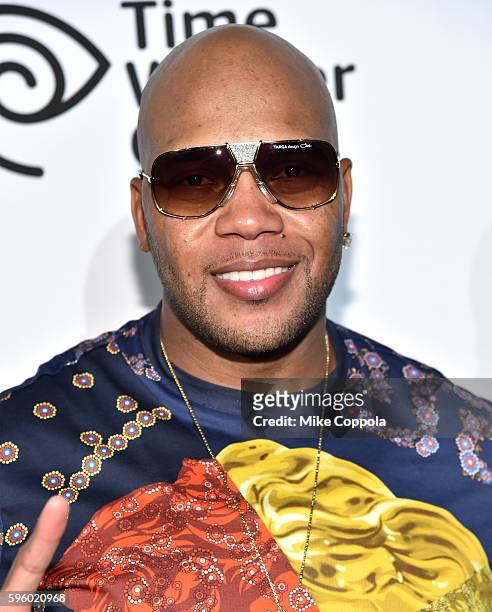 Flo Rida attends an MTV VMA concert featuring Cash Cash, Nathan Sykes, and very special guest, Flo Rida presented by Time Warner Cable & GLAAD at...