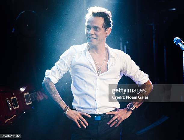 Singer-songwriter Marc Anthony performs in concert at Radio City Music Hall on August 26, 2016 in New York City.