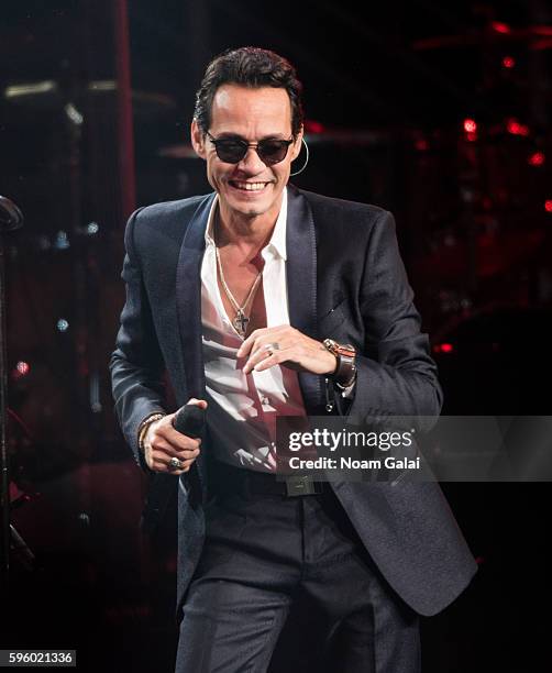 Singer-songwriter Marc Anthony performs in concert at Radio City Music Hall on August 26, 2016 in New York City.