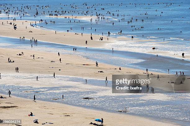 beaches of normandy - deauville beach stock pictures, royalty-free photos & images