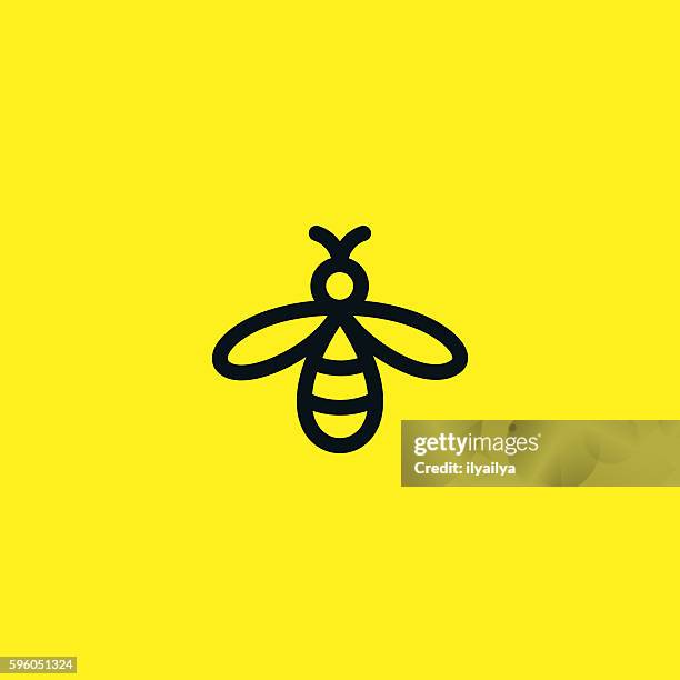 bee logo - bee stock illustrations