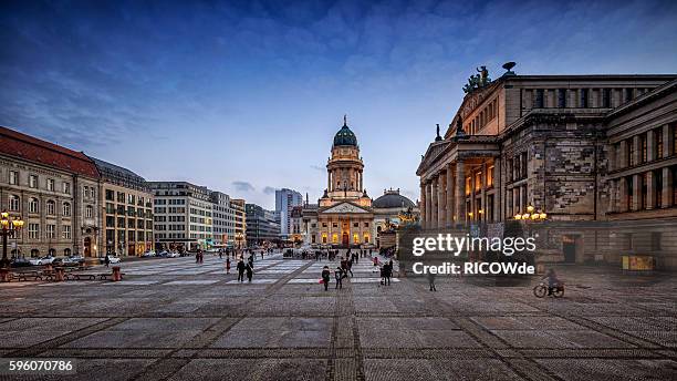 berlin gendarmenmarkt at sunset - alexanderplatz berlin bildbanksfoton och bilder