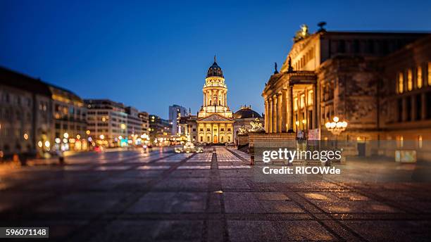 berlin gendarmenmarkt at sunset - city photos stock-fotos und bilder